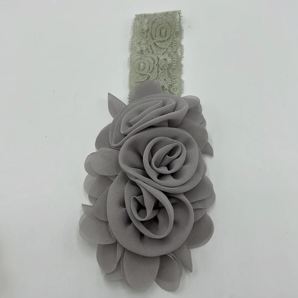 HEADBANDS SET OF 17 HOMEMADE SOLID COLOR FLORAL LACE BABY GIRL New without tags
